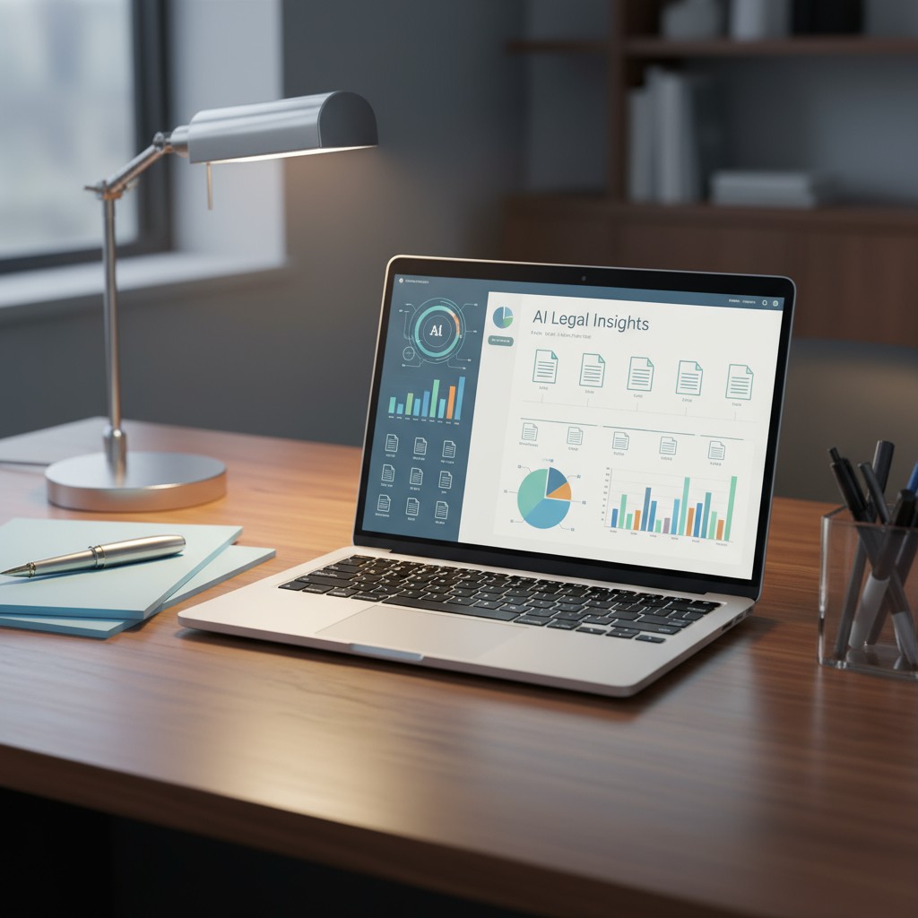 An AI generated graph titled "AI Legal Insights" displayed on a laptop screen.
